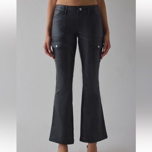 SOLD | Urban Outfitters | Black Leather Pants | Size 27 - Picture 2 of 3
